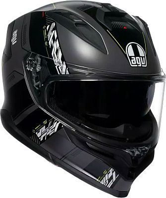 AGV K7 Kyber, Integralhelm - Matt Grau/Neon-Gelb - XS