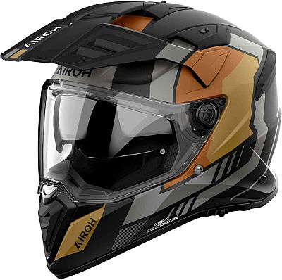 Airoh Bandit Horn, Endurohelm - Matt Schwarz/Grau/Braun/Gold - 3XL