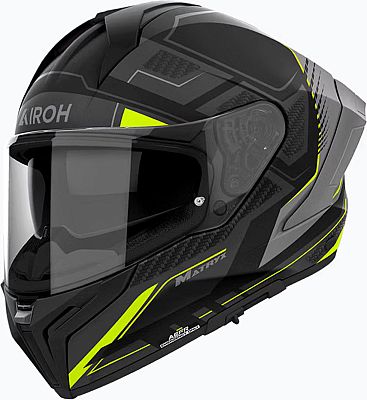 Airoh Matryx Rocket, Integralhelm - Grau/Rot/Schwarz - XS