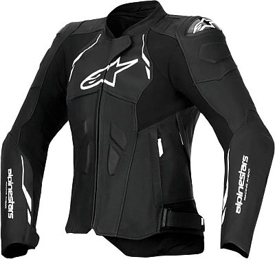 Alpinestars Stella Dusk, Lederjacke Damen - Schwarz/Weiß - 48