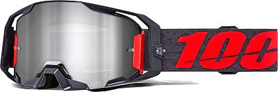 100 Percent ARmatic Turo, Crossbrille verspiegelt - Dunkelgrau/Rot Silber-Verspiegelt