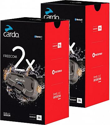 Cardo Freecom 2x, Kommunikationssystem Doppelset - Schwarz