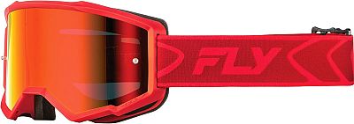 Fly Racing Zone S26, Crossbrille verspiegelt - Rot/Dunkelrot Rot-Verspiegelt - Einheitsgröße
