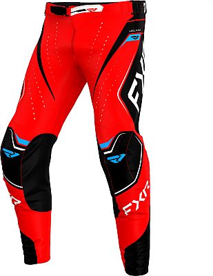 FXR Helium Edge MX Torrid, Textilhose - Rot/Schwarz/Weiß/Türkis - 34