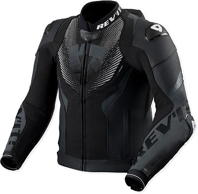 Revit Hyperspeed 3 Pro, Leder-/Textiljacke - Schwarz/Dunkelgrau - 48