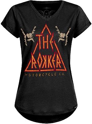 Rokker Joe, T-Shirt Damen - Schwarz/Grau/Rot - S
