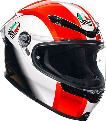 AGV K6 S Sic 58 S26, Integralhelm - Rot/Weiß/Schwarz/Gold - S