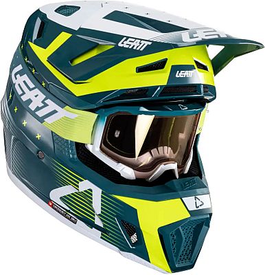 Leatt 7.5 S24 Acid Fuel, Motocrosshelm - Grün/Weiß - L