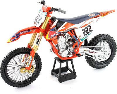 Newray KTM Cairoli 222, Modellmotorrad - Orange/Weiß/Blau - 1:10