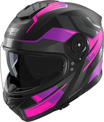 Nolan N80-8 Trittico 358, Integralhelm - Matt Schwarz/Dunkelgrau/Lila/Pink - XXS