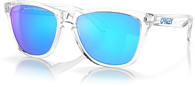 Oakley Frogskins Sapphire, Sonnenbrille - Transparent Blau/Violett-Verspiegelt