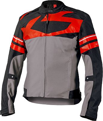 IXS Rapid-STX 2.2, Textiljacke wasserdicht - Grau/Schwarz/Rot - XXL