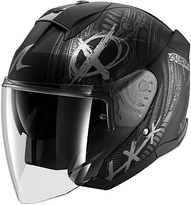 Shark Skwal Jet Shiever, Jethelm - Matt Schwarz/Grau - M