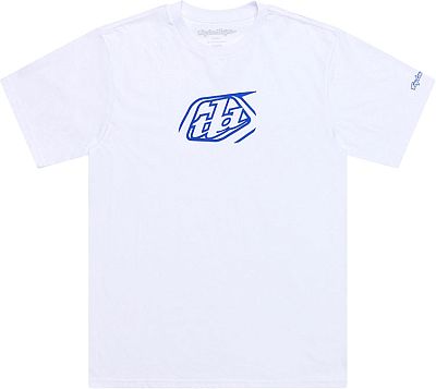 Troy Lee s Badge, T-Shirt - Weiß/Blau - L