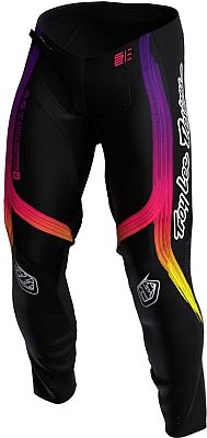 Troy Lee s SE Pro Stripes, Textilhose - Schwarz/Lila/Rot/Gelb - 32