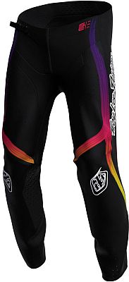 Troy Lee s SE Pro Stripes, Textilhose Jugend - Schwarz/Lila/Rot/Neon-Gelb - 24