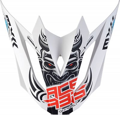 Acerbis Profile 4, Helmschirm - Weiß/Schwarz/Rot