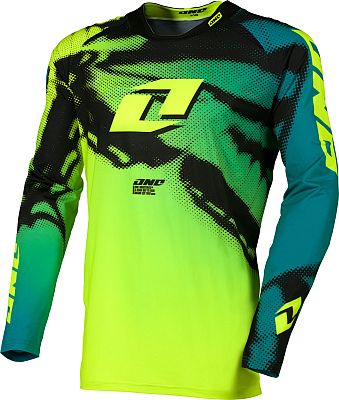 One Industries X-297 Neon Tiger, Trikot Jugend - Neon-Gelb/Schwarz/Türkis - M